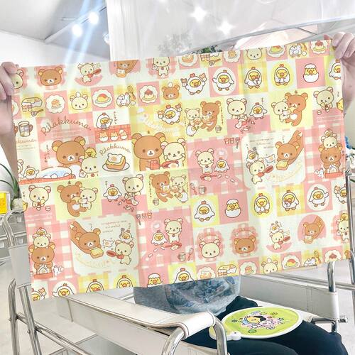 轻松熊棉麻桌布少女心趣味手账可爱装饰桌垫背景布宿舍餐桌桌垫