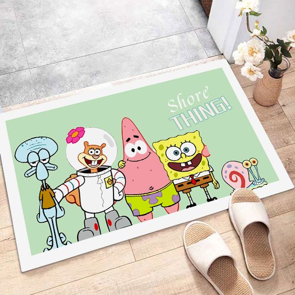 海绵宝宝地垫硅藻泥吸水垫浴室防滑地垫洗手间卧室地毯卫生间脚垫