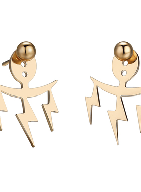 闪电耳钉女 跨境创意新款几何耳环义乌不锈钢耳饰品earrings 2019