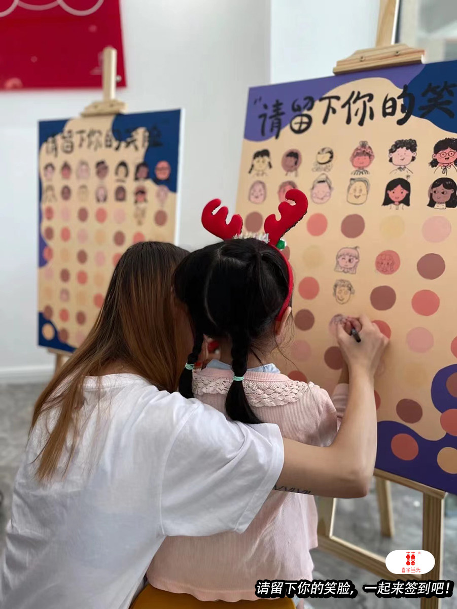 生日签到墙涂鸦签到板创意指纹画婚礼签到背景墙生日签名墙签到树