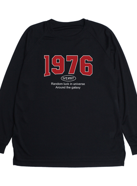 1976篮球训练服长袖美式秋冬插肩T恤速干运动衣