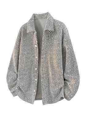 XUT 纹理感衬衫男秋季2025新款轻奢高级感小香风衬衣外套