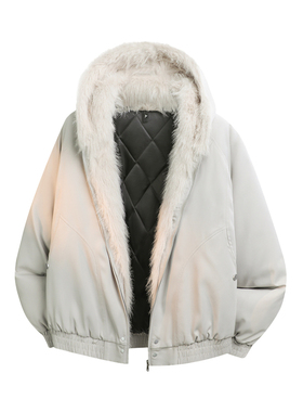 NOTTOMAD 美式复古毛领座山雕棉服冬季加厚保暖棉衣外套