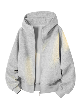 NOTTOMAD 高街美式连帽卫衣潮流宽松休闲男生上衣开衫拉链外套