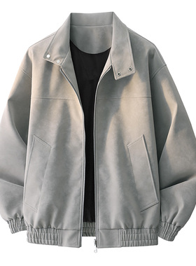 美式经典新款港风皮夹克外套