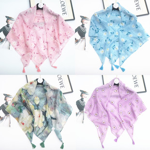 特价春假旅游轻柔薄款披肩90X90cm大方巾丝巾女围巾秋冬百搭妈妈