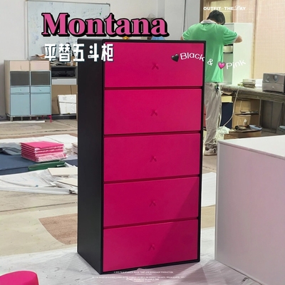 Montana 多巴胺五斗柜中古储物柜收纳网红靠墙抽屉柜子斗柜定制