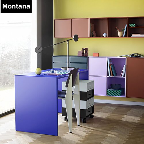 Montana Table丹麦彩色多巴胺极简书桌定制烤漆办公写字电脑桌子