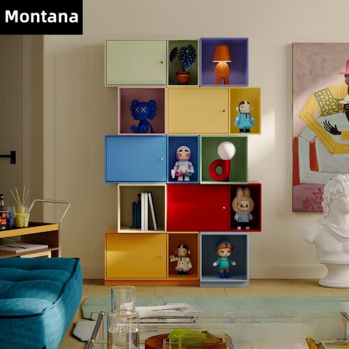 Montana 丹麦模块中古现代书柜书架置物架客厅落地多层收纳柜定制