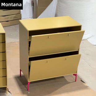 Montana 丹麦多巴胺极简鞋柜中古家用门口大容量走廊玄关鞋柜定制