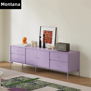 Montana 丹麦模块实木客厅卧室电视柜多巴胺家具定制彩色落地柜子