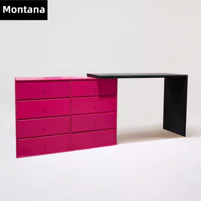 Montana 丹麦多巴胺梳妆台斗柜一体中古储物柜卧室床尾柜化妆桌子