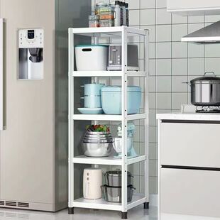 白色碳钢置物架25宽20x35cm30x40 45x50落地多层夹缝收纳储物架子