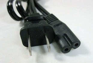 全铜 2*0.5平方线芯 两插电源线 1.5米扁头电源线 6A/250V现货