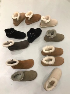 opel欧宝女鞋秋冬女士雪地靴子休闲平底经典低帮短筒靴显瘦平底