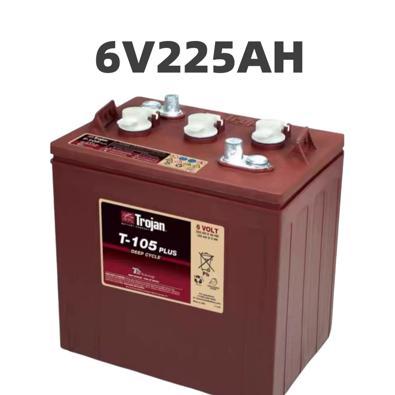 Trojan邱健蓄电池T-105PLUS6V225/240/260ah高尔夫球车洗地机电瓶
