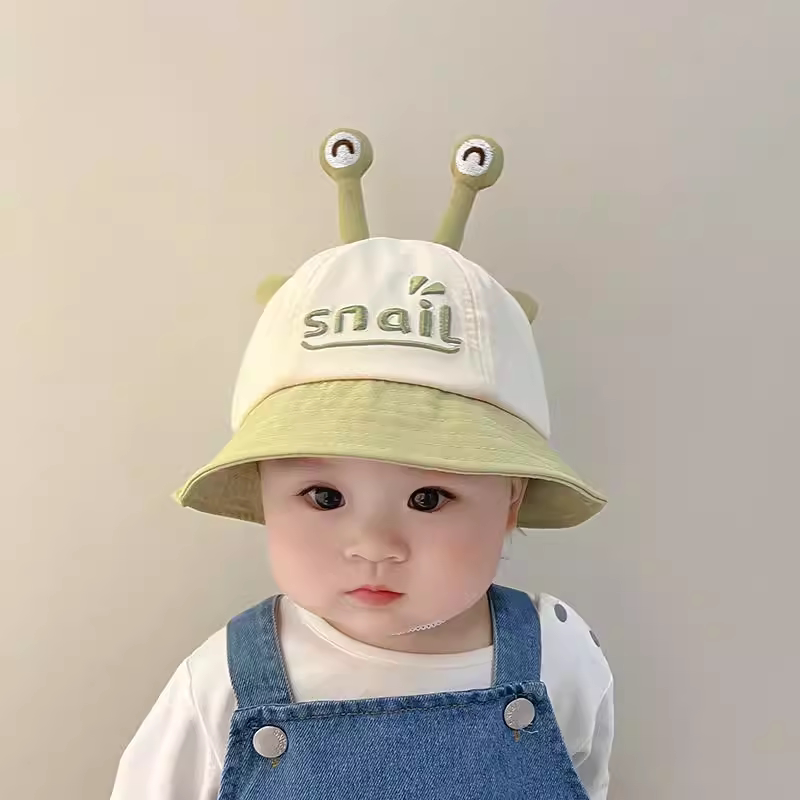 宝宝防晒帽子春秋薄款夏季儿童遮阳帽男童婴儿可爱盆帽女童渔夫帽