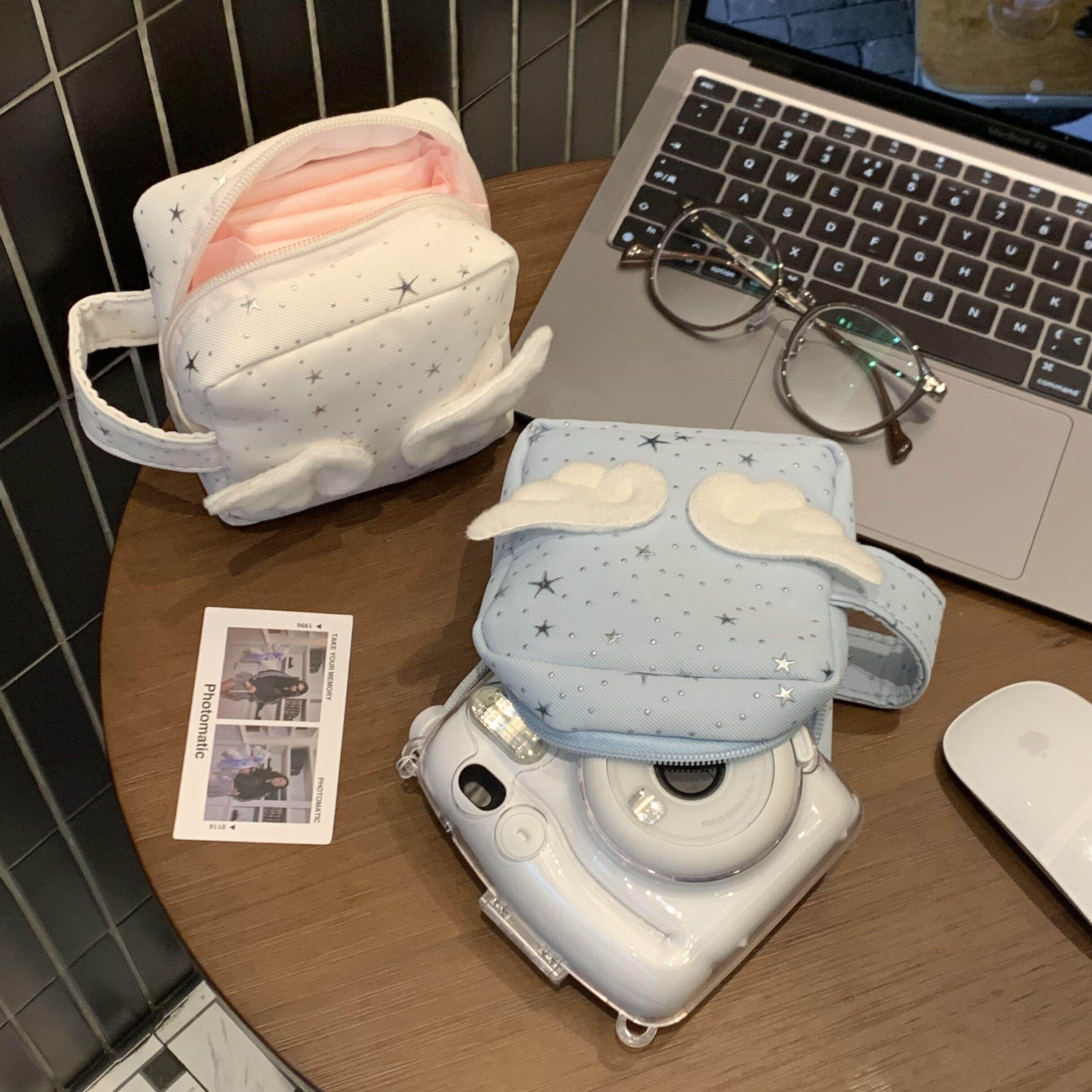 韩系星星翅膀拍立得收纳包女外出便携相机包富士mini12专用保护壳