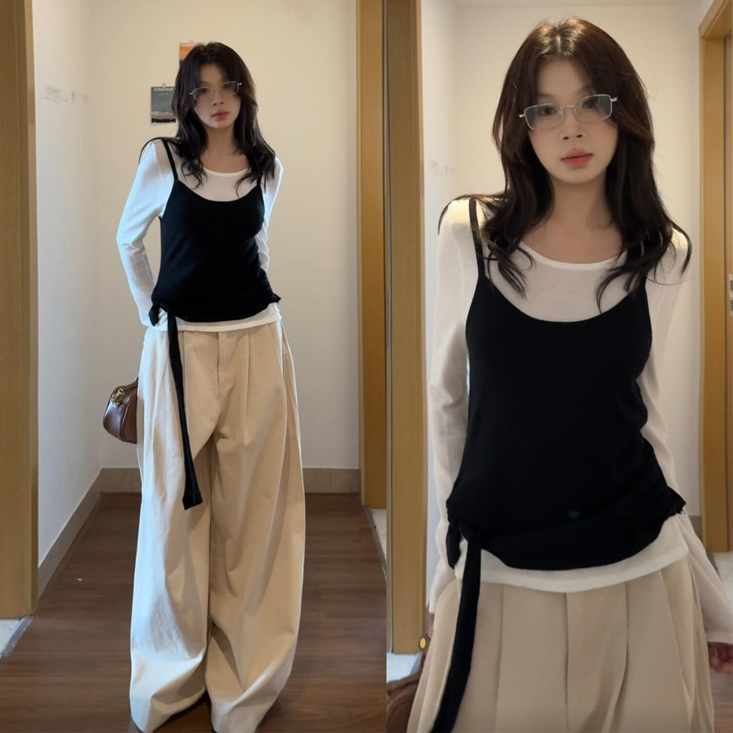 韩系慵懒松弛感长袖t恤女