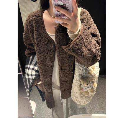 羊羔毛外套冬季2025新款