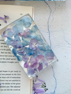 【绣球花瓣】滴胶纯手工节日礼物教师节情人节真花 10×6×2cm