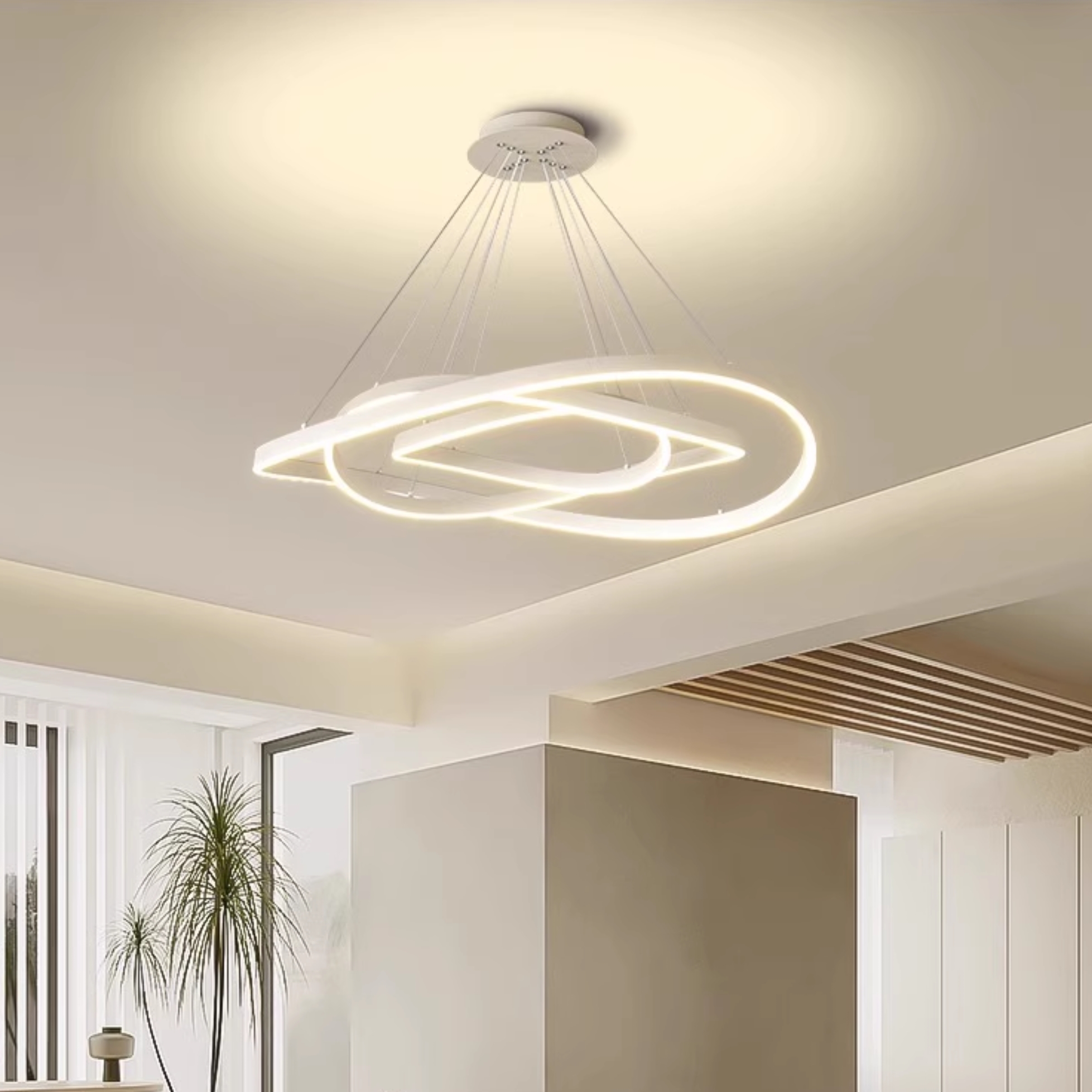 不规则圆环极简客厅餐厅LED吊灯创意个性设计师大厅现代简约书房