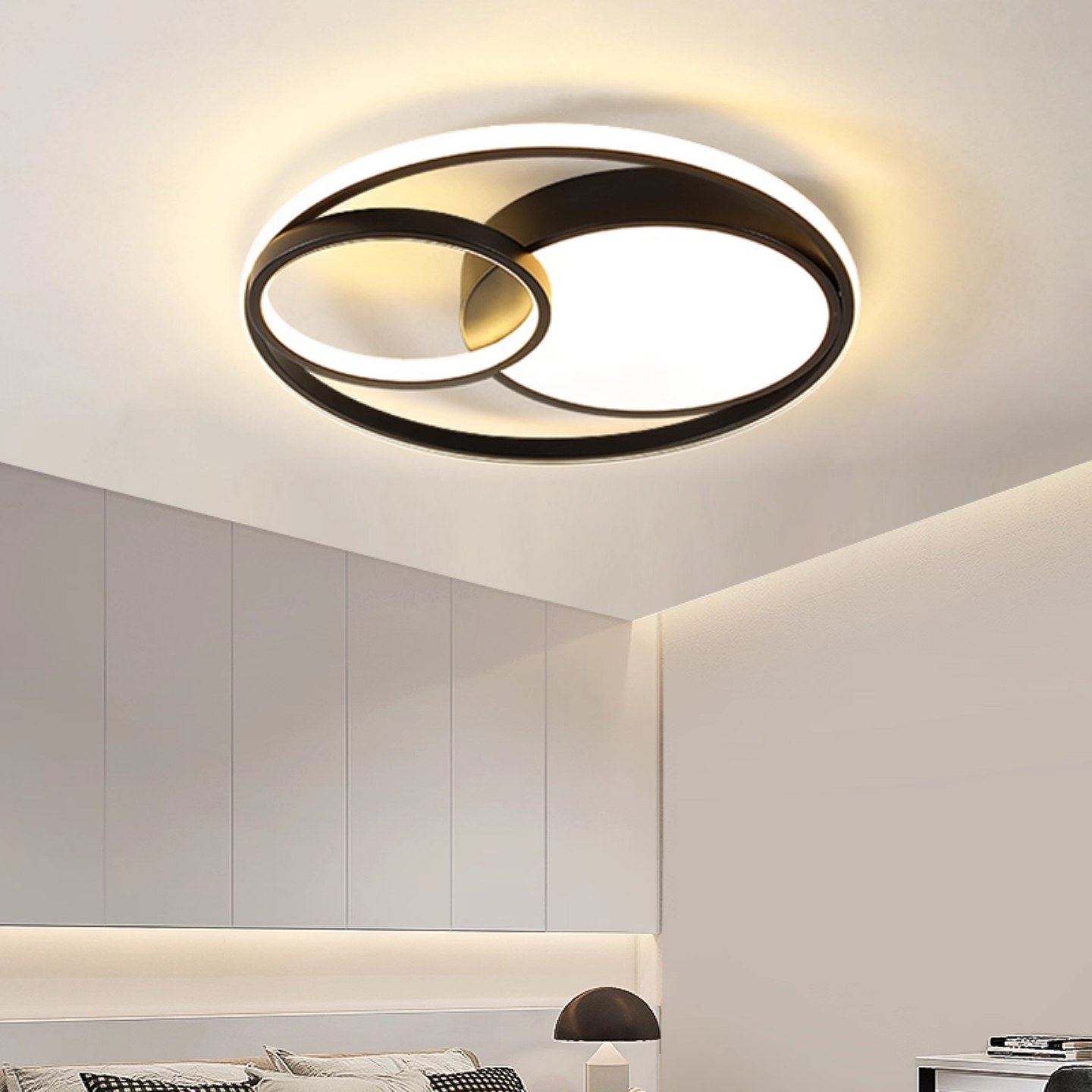 北欧现代2025新款LED吸顶灯主卧室灯超亮简约创意房间餐厅阳台灯