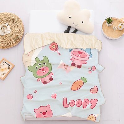 loopy卡通可爱河狸夏凉被夏季凉感空调被学生宿舍寝室单双人薄被