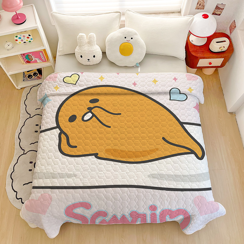 卡通懒蛋蛋牛奶绒毛毯男女生寝室小毛毯居家办公室午休毯可水洗