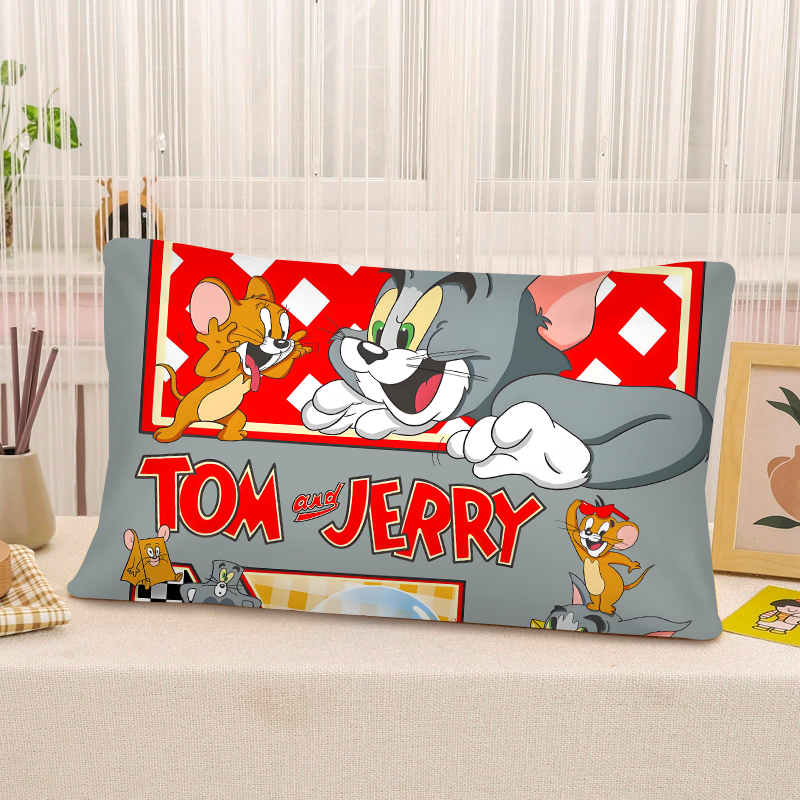 猫和老鼠水晶绒枕套TOM and JERRY动画儿童学生冬季加厚枕头套子