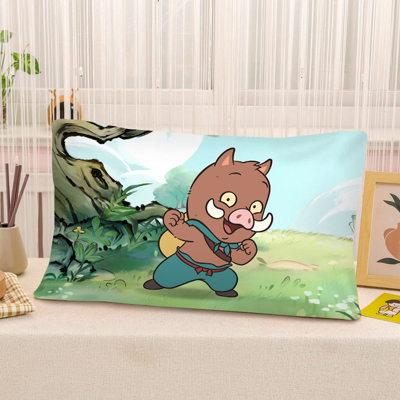 浪浪山的小妖怪卡通水晶绒枕套冬季保暖男生学生寝室单人枕头套