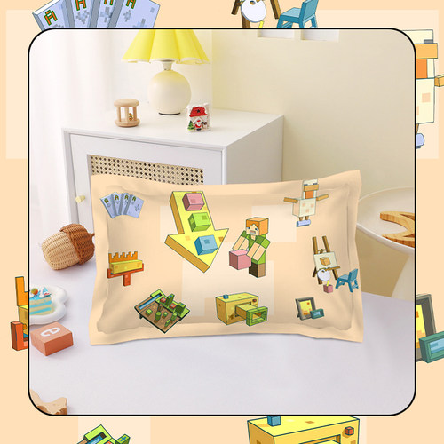 我的世界卡通游戏全棉枕套苦力怕史蒂夫学生男生寝室居家枕头套