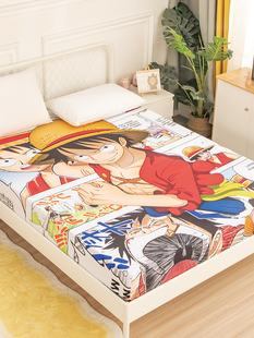 日系卡通海贼王男孩路飞学生宿舍单件床笠单人床磨毛亲肤款 防护垫