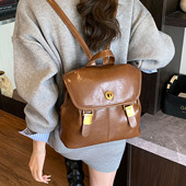 简约韩版 复古时尚 双肩包2025新款 ins超火今年流行学院风小众背包