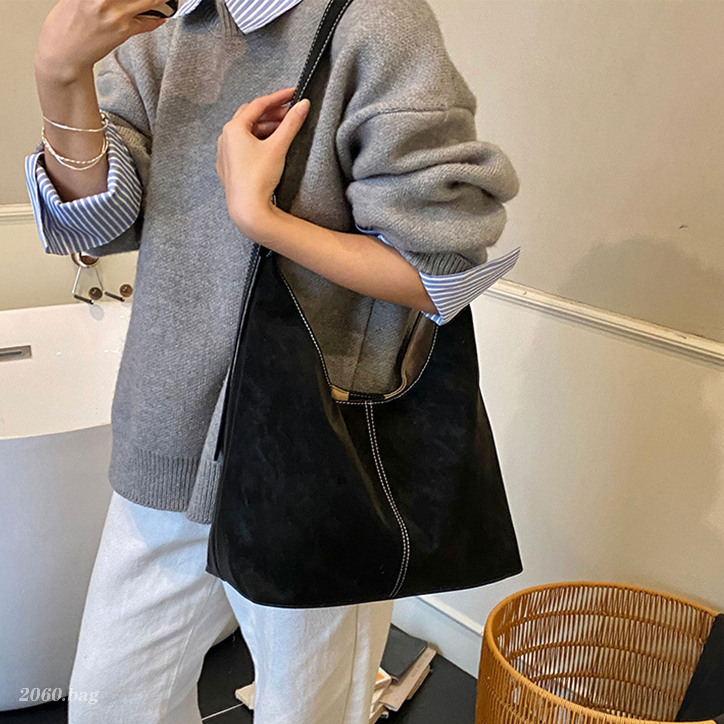 冬季气质通勤单肩时尚休闲百搭简约洋气精致上班2025女式托特包