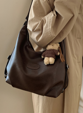 托特包大容量时尚潮单肩包2025女新款秋季百搭复古休闲斜挎包