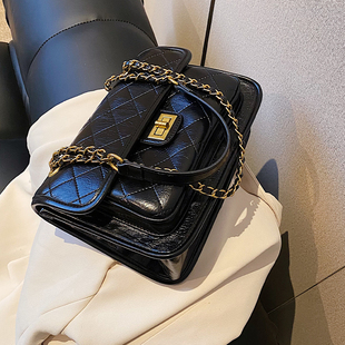 复古小众ins菱格链条包包女2025新款 春夏小方包高级感小方包 时尚