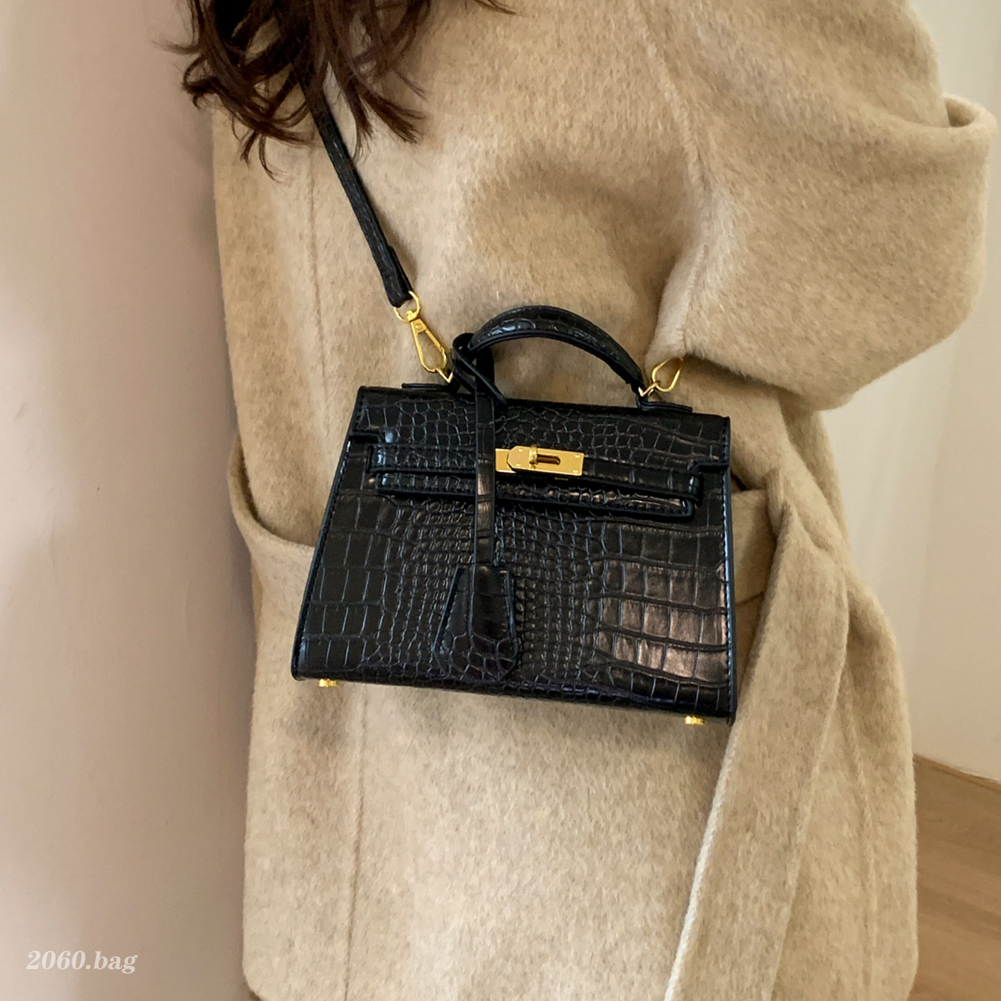 上班通勤高级感凯莉包2025新款女气质秋冬爆款时尚潮流单肩斜跨包