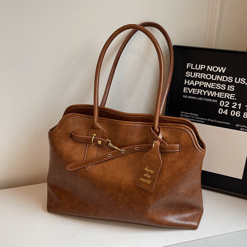 手拎复古时尚托特包女2025秋季新款潮流大容量单肩包高级感腋下包,箱包皮具/热销女包/男包,托特包,淘宝优惠券,粉丝福利购,淘宝优惠卷