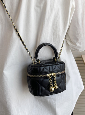 手提小包包女春夏2025新款菱格链条包高级感洋气斜挎包爆款小方包