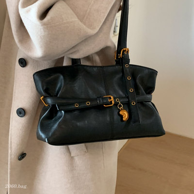 洋气时尚精致百搭高级感皮质上班通勤单肩斜挎2025秋季手提托特包