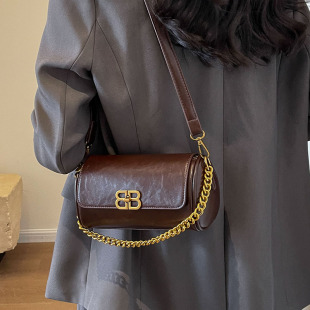 韩版 法棍包小众高级感通勤休闲斜挎包 百搭包包女2025秋冬复古时尚