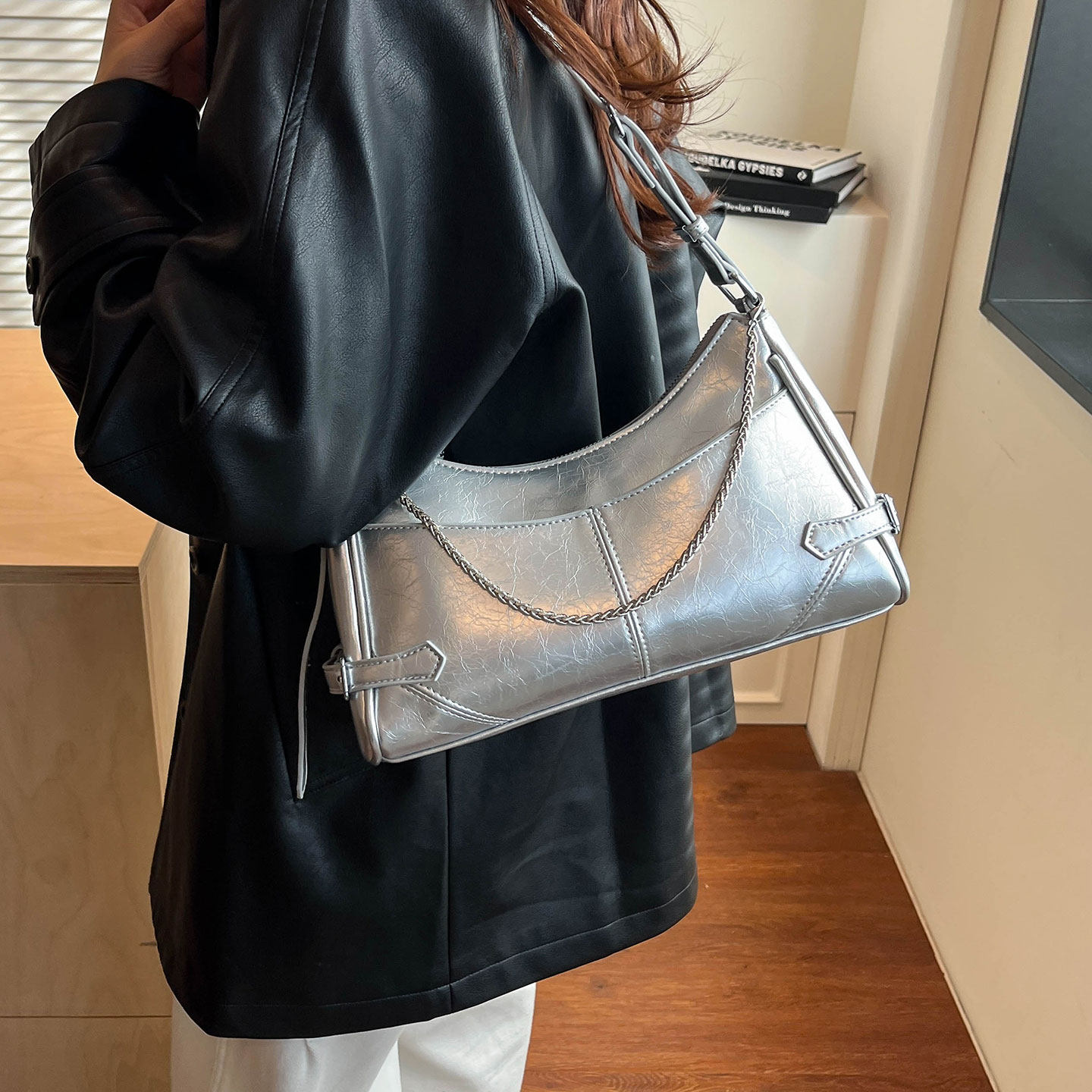 高级感油蜡皮腋下包女2026新款大容量单肩斜挎包通勤时尚潮百搭,箱包皮具/热销女包/男包,通用款女包,淘宝优惠券,粉丝福利购,淘宝优惠卷