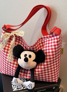 今年流行卡通米奇托特包2025春节新款ins潮流时尚单肩包高级质感