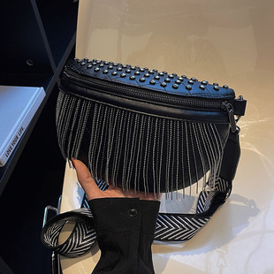 斜挎包腰包 潮包包百搭爆款 小众设计高级感流苏时尚 胸包女2025新款