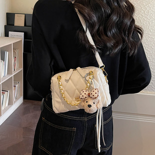 小香风菱格链条包女2026新款质感精致手提斜挎包时尚潮通勤小包