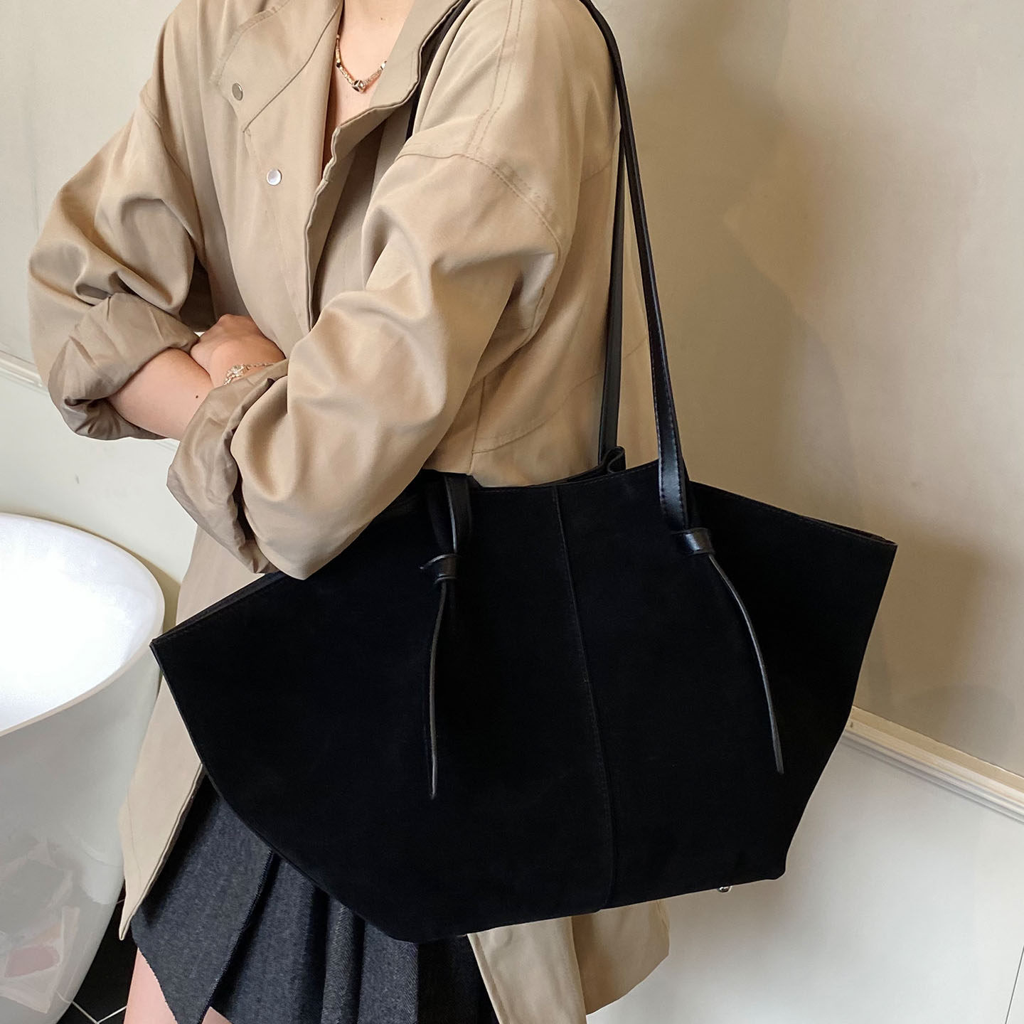 小众大容量翅膀包托特包大包女2025新款高级感复古通勤单肩腋下包,箱包皮具/热销女包/男包,腋下包,淘宝优惠券,粉丝福利购,淘宝优惠卷