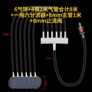 氧氣泵沙頭氣石成套養(yǎng)魚充氧增氧機(jī)配件氣泡石分流器PVC軟管配套