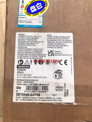 3RT5066-6AP36  交流接触器