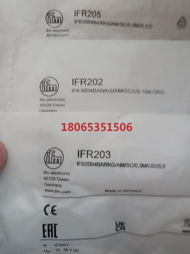 原装德国易福门传感器IFR203  igr203